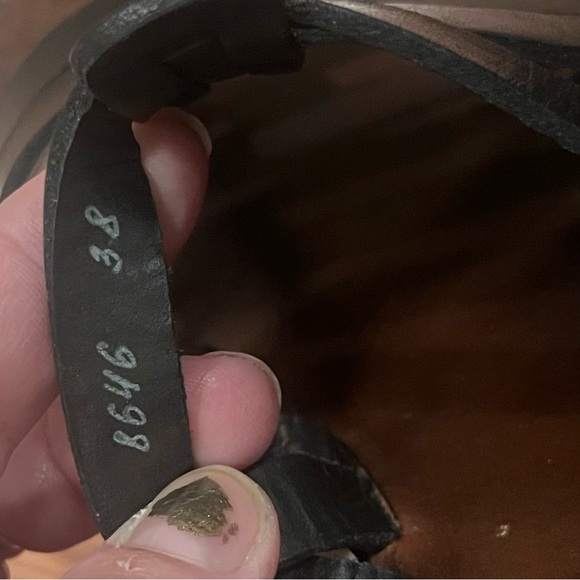 Black Silvano Sassetti Leather Handmade in Italy Sandals. Size 38 - Picture 6 of 7